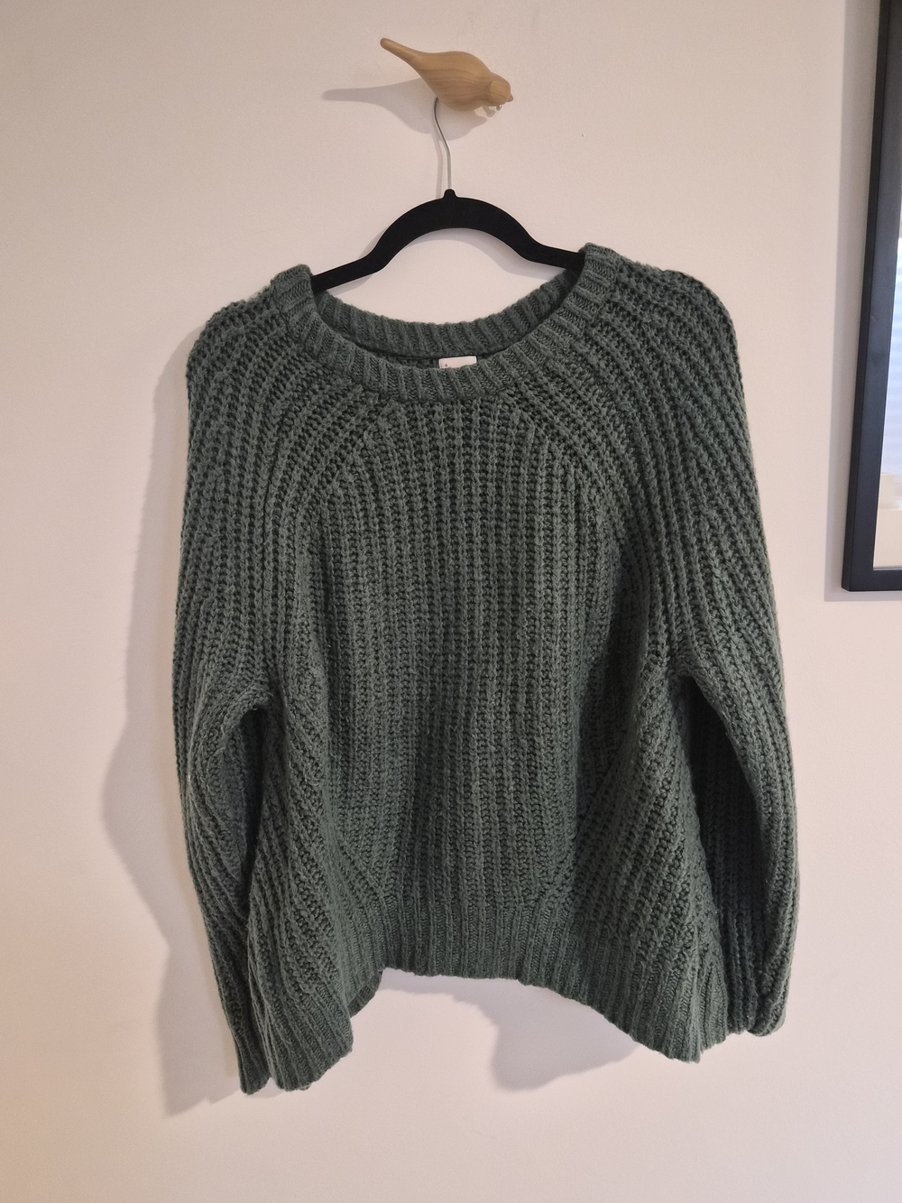 Green Chunky Knit Women's Sweater
